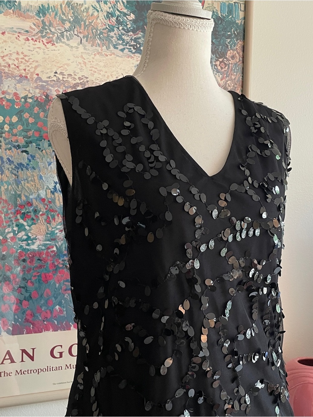 Vintage Y2K Black Sequin Tank Top Large
Going Out Holiday Cocktail Whimsigoth - Picture 7 of 11